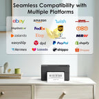 Bluetooth Thermal Label Printer, 4x6 Wireless Thermal Shipping Label Printer for Small Business, Compatible with iPhone,Android,Windows,Mac,Chromebook –Works with Ebay Shopify USPS&More, Black