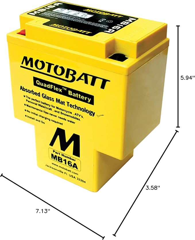 Motobatt MB16A 17.5Ah Battery, MB16A
