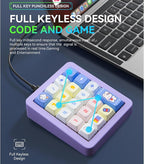 Adventurers K812 Wired Mechanical Numeric Keypad, 19-Key Hot-Swappable RGB Numpad, Macro Programmable, Detachable Type-C Cable, Game/Office Mode Switch – for PC/Laptop/Desktop (Purple)