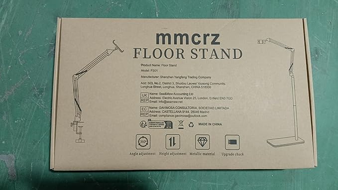 Tablet Floor Stand with 11lb Stable Base & Desk Clamp, Adjustable Height Stretchable Arm Swivel Dual Holder, Compatible with iPhone, iPad Pro Air Mini, Galaxy Tab, Kindle, Phones (4.5''-13'')