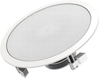 Audio 3-Way Premium in-Ceiling 8" Round Speaker, Dual 1-inch Silk Dome Tweeters, 9.5 Inch Cutout Diameter, Each, White