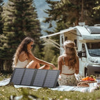 Portable Solar Panel Charger 40W Foldable Solar Panel for Portable Power Station, iPhone, iPad, Laptop, Camping Solar Panels with USB QC 3.0/USB C/18V DC, Solar Panels for Camping Outdoor Van RV Trip