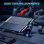 Laptop Cooling Pad,Gaming Laptop Cooler with 5 Quiet Fans for 12-15.6 Inch,Laptop Cooling Stand with 5 Height Adjustable,2 USB Ports, Phone Stand
