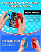 Lotadilo Joy-Con Grip for Nintendo Switch/Switch Oled - JoyCon Comfort Hand Grips Controller for Men Teen Boys Cool Cartoon Anime Design, Gear