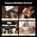 PHIXERO P10PRO External NVMe SSD 2TB, Up to 1050MB/s, USB 3.2 Gen2, Includes 2-in-1 USB C Cable, Portable Hard Drive for iPhone 15+/Android/Windows/Mac, White