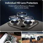 ESR for iPhone 14 Pro Max Screen Protector Set, 3 Tempered-Glass Screen Protectors and 1 Set of Camera Lens Protectors, Smooth Rounded Edges, Full-Coverage Military-Grade Protection, Scratch Resistant
