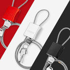 Cable Lock with 3 Keys | L 3.28ft(1m),D 1/6in(4mm) Adjustable Steel Cable Padlock | Aluminum Locks for Bikes, Gate, Lockers & Outdoor Gear | Weatherproof & Red