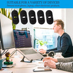 5Pack Anti Theft Self-Adhesive Security Plate with Slot for Cables to Lock Down Laptops, Mac Book, Tablets, iPad, or Other Computer (Black)
