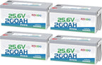 Redodo 24V 200Ah LiFePO4 Lithium Battery, Built in 200A BMS, Max. 5120Wh Energy, Up to 15000 Deep Cycle Lithium Battery, Perfect for Solar Home System, RV, Off Grid, Marine (4 Pack)