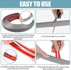 Floor Cord Cover Self Adhesive Cord Hider,3.3FT Cable Management, Extension Strip Protector for Wires, Prevent Cable Trips for Offices, Gyms, Exhibitions Cavity:0.3"(W) x 0.28"(H) Gray Wood