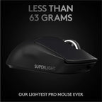 Logitech G Pro X Wired Gaming Headset + G PRO X Superlight Wireless Gaming Mouse - Black