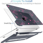 MEEgoodo Case for MacBook Air M4/M3/M2 13.6 inch 2025 2024 2022, Fit Model A3240 A3113 A2681, Compatible with MacBook Air 13 inch, Laptop Hard Shell Case with Keyboard Cover, Ribbons Bow