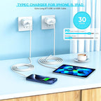 Fast Charger for iPhone 16 15, 3Pack USB C iPad Charge PD Fast Charger Block 6FT Long USB C to Type C i Phone 16 15 Charging Cable Cord for iPhone 16/16 Pro/Plus/15/15 Pro/Pro Max,iPad Pro 12.9/11inch