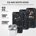 TOZO T6 Wireless Earbuds, Bluetooth 5.3 Ear Buds, Stereo Sound in Ear Headphones, 50 Hours Playtime, Wireless Charging Case, APP Customizable EQs, IPX8 Waterproof Earphones