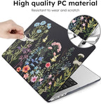 iCasso for MacBook Air 13 inch Case 2025 2024-2022 Release M4 A3240 M3 A3113 A2681 M2 with Liquid Retina Display, Hard Plastic Shell for Mac Air 13.6, TPU Keyboard Cover&Screen Protector, Weeds