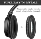 QC35 Headphones Replacement Ear Pads - QC35,QC35ii Replacement Earpads Cushion - Compatible with Bose Quiet Comfort35,QC45,QC25,QC35ii,QC15,AE2,AE2i-Comfortable & Durable（Black）