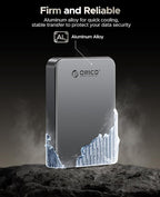 ORICO 1TB Magnetic Portable SSD, Aluminum Alloy, 4K 120 fps ProRes HDR Record and Store, Up to 2000MB/s, External Solid State Drive, Compatible with iPhone 16 Pro Max, Tablet, Computer - K20