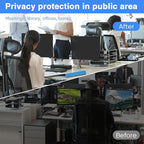 Magnetic Computer Privacy Screen 24 Inch, Removable Hanging Privacy Screen Shield for Frameless Monitor 16:9 Widescreen, Anti Blue Light Privacy Filter, Anti-Glare Protector