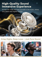 Wireless Earbuds, ANC Noise Cancelling Sport Ear Buds with Multifunctional Touch Screen, Bluetooth 5.4 Headphones, Bass Stereo Sound, 5 EQ Over The Ear Earbuds for Sports/Workout/Gym-Dark Blue