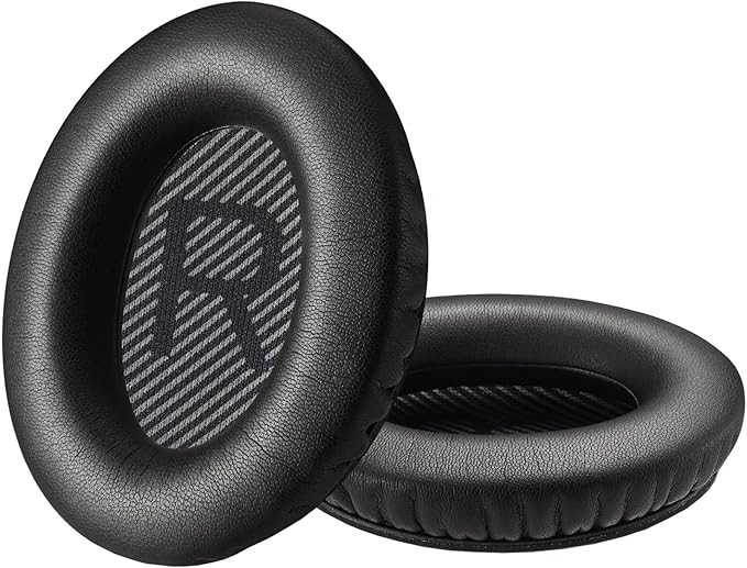 QC35 Replacement Ear Pads,Replacement Ear Pads for Bose QC35 & QC35ii (QuietComfort 35) Headphones - Softer Leather, Memory Foam, Extra Durability