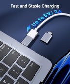 Syntech USB C Male to USB3 Female Adapter Compatible with iPhone 16 Pro Max iMac 2021, iPad Pro 2021, MacBook Pro 2020 / Air 2020 and Other Type C or Thunderbolt 3 Devices Blue, Pack of 2