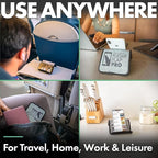Airplane Phone Holder, Flexible Tablet and Cell Phone Holder, Folding Cellphone Stand for Desk, Bed, Office, Treadmill - Airplane Accessories Long Flight Travel - Plane Essentials (Pro)