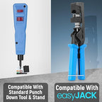 Everest 90° Angled RJ45 Cat6 Keystone Jacks 100-Pack in Black - Slim Profile Female RJ45 Connectors - Cat 6 Keystone Jack - Compatible with 90° Angled Speed Termination Tool - easyJACK (B094WB91H3)