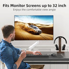Suptek Single Monitor Mount Adjustable Gas Spring Monitor Arm Desk Mount Stand Fits 17 20 22 23 24 26 27 32 33 inch Monitors,Holds up to 22 lbs,White(MD18W)