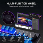 iRocks K74R Wireless RGB Illuminated Mechanical Gaming Keyboard, Hot-Swappable Switches, Floating Design, PBT 107 Keys NKRO, Detachable USB-C Cable - Midsummer Black (Brown Switches)