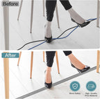 Floor Cord Cover Self Adhesive Cord Hider Floor Extension Cord Covers for Floor Power Cord Protector Cable Management Prevent Cable Trips Cable Cavity 0.47" W x 0.27" H (Light Grey Wood, 3.3Ft)
