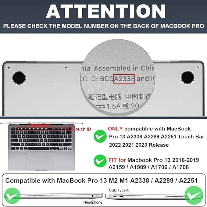 for MacBook Pro 13 inch Case 2022 2021 2020-2016 Release M2 M1 Chip A2338 A2251 A2289 A2159 A1989 A1706, Shiny Pattern Plastic Hard Shell Case Keyboard Cover Screen Film, Starry Sky Flowers