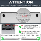 Compatible with MacBook Pro 13 inch Case M2 M1 A2338 2022 2021 2020-2016 A2251 A2289 A2159 A1989 A1706, Pattern Plastic Hard Shell Keyboard Cover Screen Film Webcam Cover, Abundant Formula