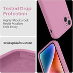 FireNova Designed for iPhone 13 Case, Silicone Upgraded [Camera Protection] Phone Case with [2 Screen Protectors], Soft Anti-Scratch Microfiber Lining Inside, 6.1 inch, Lilac Purple