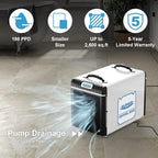 ALORAIR Basement/Crawlspace Dehumidifiers 198 PPD (Saturation), 90 Pints (AHAM), 5 Years Limited Warranty, Condensate Pump, Auto Defrosting, Rare Earth Alloy Tube Evaporator, Remote Control (optional)