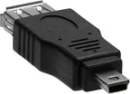 Cmple - [10 Pack Mini USB to USB Adapter Standard USB 2.0 A Female Jack to Mini B Male Plug OTG Connector Converter for Digital Cameras Tablets Dash Cams Transfer Photos to Computer