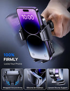 Car Phone Holder Mount for Air Vent, [Never Shake Hook Clip] 360° Adjustable Vent Clip, Compatible with Big Phones,Thick Cases, Phone Holders for Your Car–Fits iPhone, Samsung and Android