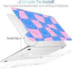 MEEgoodo for MacBook Air 13 inch Case 2021 2020 2019 2018 Released A2337 M1 A2179 A1932 with Touch ID, Plastic Shell & Keyboard Cover Compatible with MacBook Air Case 13.3, Smiling Faces & Checkered