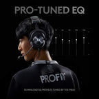 Logitech G Pro X Wired Gaming Headset: Blue VO!CE Detachable Boom Mic, DTS 7.1, 50 mm Drivers, USB/3.5mm Aux, Spare Memory Foam Ear Pads, USB DAC & Bag Included - Black