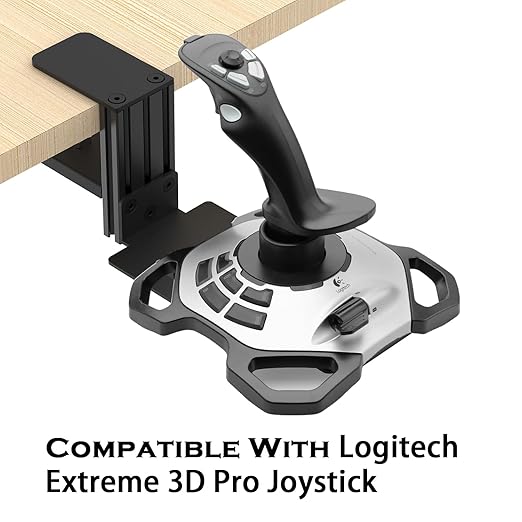 Flight Sim Game Joystick Desk Mount,Hotas Mount - Compatible with Thrustmaster T. Flight Hotas One/4/X,Sol-R2/Sol-R1,SimTask Farmstick,WINWING URSA MINOR Series,G Extreme 3D Pro,Turtle Beach VelocityOne Flightstick and PXN 2113 PRO