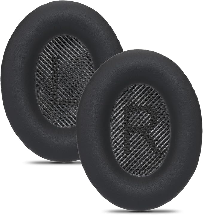Damex Ear Cushions for Bose qc35 ii Replacement Ear Pads, Compatible with Bose QuietComfort 35 Replacement earpads, Increased Stitching,no Breakage, Protein Leather, Softly. (Black)