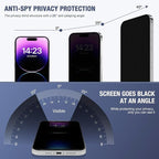 2-Pack Matte Privacy Screen Protector for iPhone 17, iPhone 16 Pro-6.3 inch, Anti-Glare Display Filter, No Bubbles, High Definition Clear, Easy Installation