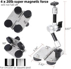 Magnetic Phone Fence Post Mount + Fence Clip Kit for Gamechanger for Mevo Start, GoPro, iPhone, DJI Osmo Pocket 3 and Action Cameras, for Recording Baseball,Softball and Tennis Games