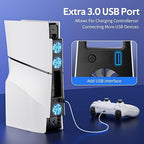 Cooling Fan for PS5 Slim, Compatible with PlayStation 5 Slim Console, High Efficiency PS5 Slim Fan Cooler Station (Black-p5 Slim)