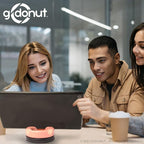 GoDonut – Phone Stand 360 Swivel – Cell Phone Holder + iPad Stand Desk Organizer - Compatible with Tablet, iPhone, Kindle & Most Smartphones – Pink