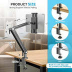 Jakeko Adjustable Tablet Mount for Desk - 360° Rotating Base Tall Arm Holder Stand for iPad Air/Pro/Mini Swivel Flexible Clamp Soporte para Tablet/Portable Monitor/Ereader