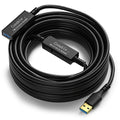 USB 3.0 Active Extension Cable 30 Feet, Long USB Type-A Male to Female Extender Cord, Built-in 2 Signal Booster Smart Chips, 5Gbps Transfer, for Printer, Xbox, Webcam, VR, Hard Drive, USB Hub and More