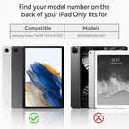 for Samsung Galaxy Tablet A8 Case 10.5 inch 2022 SM-X200/X205/X207 with Screen Protector [360 Rotating Stand] &Hand Shoulder Strap Shockproof Rugged Protective Cover|Black