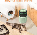 AIRROMI Air Purifier for Bedroom Home,HEPA Filter,Covers Upto 549 Ft²,Quiet 360°intake Air Cleaner with Fragrance ponge for Better Sleep,Night Light,Filters Smoke,Pet Dander,Allergies,Dust,A2005 Green