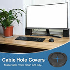 uxcell 4Pcs Cable Cord Grommet, 1-3/4"(45mm) Rubber Desk Grommets Wire Pass Through Hole Cover with Marked Cable Ties for Home Office Cable Wire Protection, Black