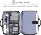 14 15 Inch Waterproof Laptop Sleeve Men Women TSA Briefcase for MacBook Pro 14 M4/M3/M2/M1, Macbook Air 15 M4/M3, Dell Inspiron 14/XPS 15, Lenovo Acer HP ASUS Chromebook 14 Carring Case, Black